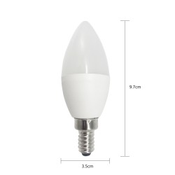 12V LED Bulb Globe E12 C35 3W Frosted Warm White - 10 Pack