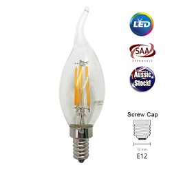 Filament Edison LED Bulb Globe E12 4W CA35 2200K