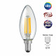 Filament Edison LED Bulb Globe E14 4W C35 Warm White