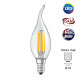 Filament Edison LED Bulb Globe E14 4W C35 Flame Warm White