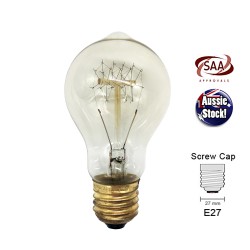 Filament Edison Bulb Globe E27 40W Shape D