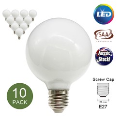 Filament LED Edison Bulb Globe E27 5W G95-Frosted- 10 Pack