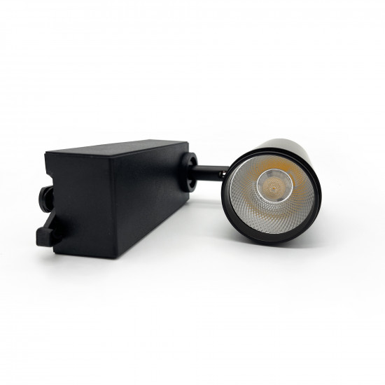 LED 12W Single Circuit Non-Dimmable Track Spotlight 5000K, Black Fitting 