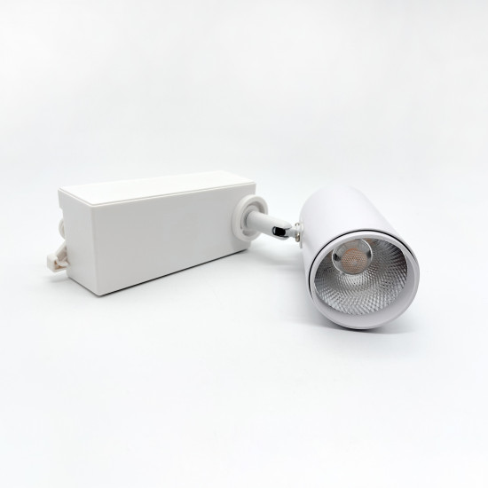 LED 12W Single Circuit Non-Dimmable Track Spot Light 4000K White Fitting