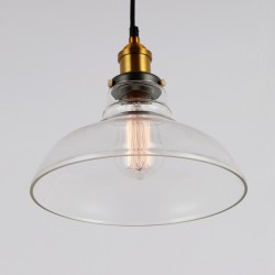 Vintage Factory Filament Glass Barn Pendant Light