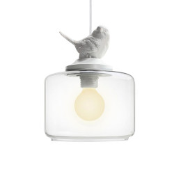 Bird Shape Glass Pendant Light