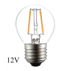 12V Filament Edison LED Bulb Globe E27 2W G45 2F