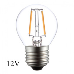 12V Filament Edison LED Bulb Globe E27 2W G45 2F