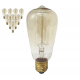Filament Edison Bulb Globe E27 40W Shape A - 10 Pack