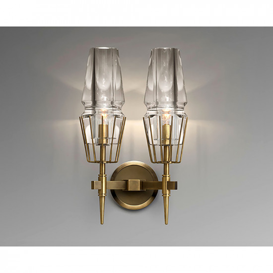 Chaillot Brass Wall Double Sconce Replica