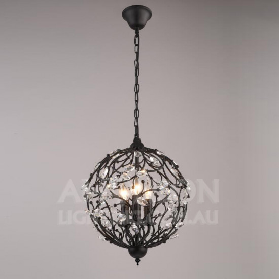 Camilla Sphere Crystal and Iron Chandeliers Replica