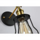 Cage Filament Wall Light Aged Steel