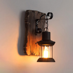 Single Wooden Sconce