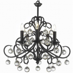 Wrought Iron 5-light Multi-directional Chandelier 