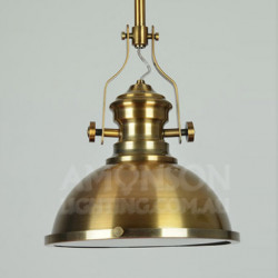 Industrial Brass Pendant Light