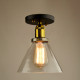 Clear Glass Funnel Ceiling Flush Mount
