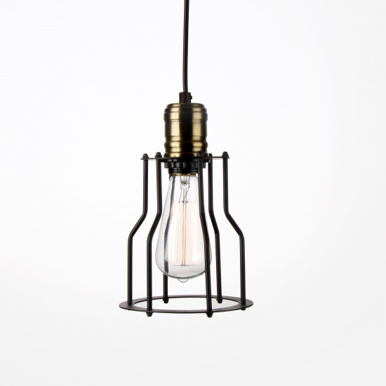 Cage Filament Pendant Aged Steel
