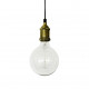 Industrial Brass/Chrome Bare Edison Bulb Drop Pendant Light