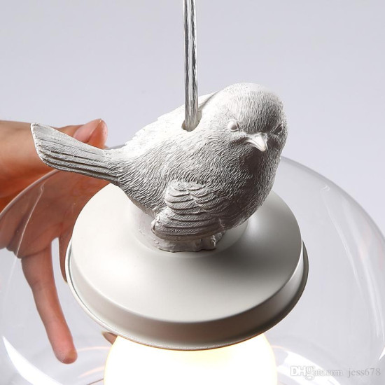 Bird Shape Glass Pendant Light