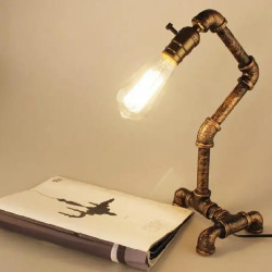 Bottle Lamp, Industrial Pipe Lamp, Bar Lamp, Desk Lamp, Table Lamp, Accent  Lamp, Lighting 