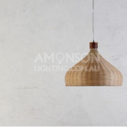Handmade Woven Bamboo Pendant-A