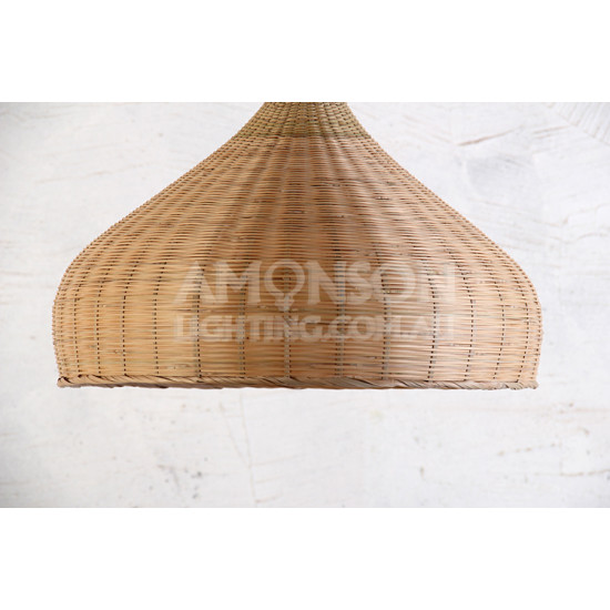 Handmade Woven Bamboo Pendant-A