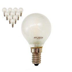 Filament Edison LED Bulb Globe E14 4W G45 2F Frosted - 10 Pack