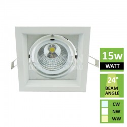 15W Recessed LED AR111 Dimmable Downlight Fitting