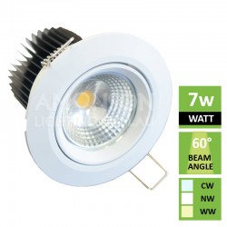 7W COB LED Dimmable Gimble Downlight 600-650lm