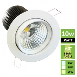 10W COB LED Dimmable Gimble Downlight 700-850lm