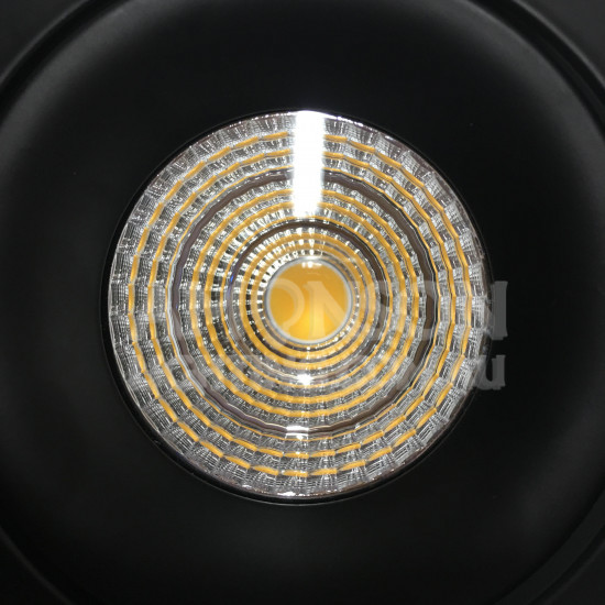 18W COB LED Dimmable Gimble Black LED Downlight Black