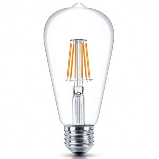 Filament LED Edison Bulb Globe E27 6W ST64 Shape A-6F - 10 Pack