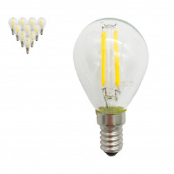 Filament Edison LED Bulb Globe E14 4W G45 4LF - 10 Pack