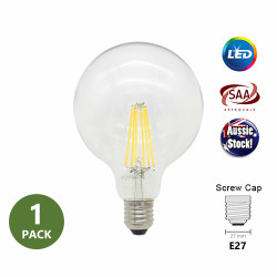 Filament LED Edison Bulb Globe E27 6W G125 