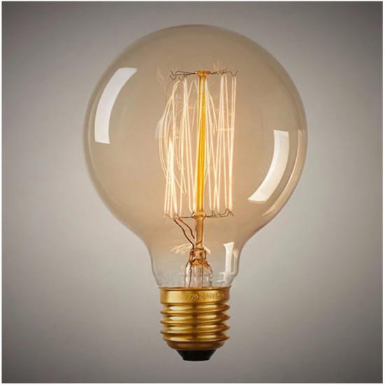Filament Edison Vintage Bulb Globe E27 40W G80 Shape E
