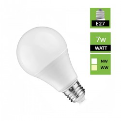 E27 Edison Screw Base 7W A70 Globe LED Ivory Light Bulb Natural White
