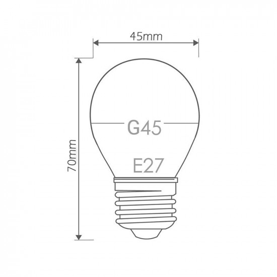 Filament Edison LED Bulb Globe E27 4W G45 2F (Set of 10)