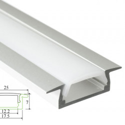 LED PROFILE Aluminium LED Tracking & Opaque diffuser Suitable for LED Strips Recessed